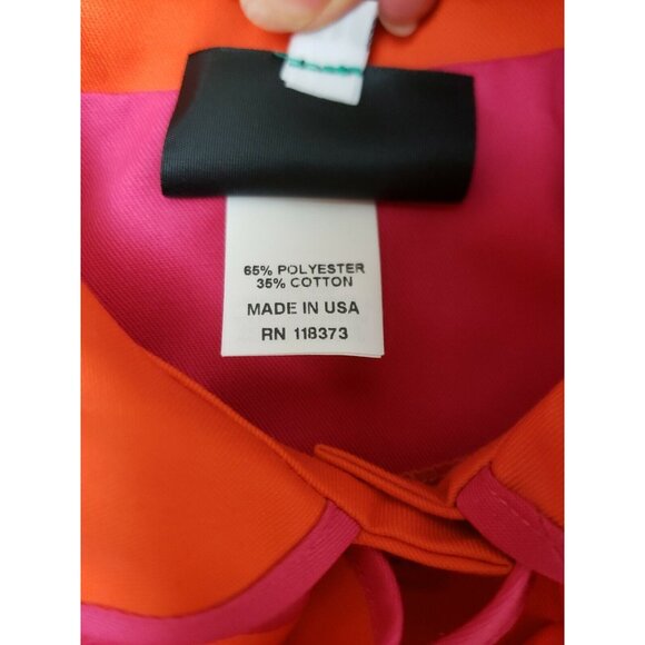 Stella & Stevie Ruffle Jacket Girls 4T Orange Pink Contrast Trim Unlined Coat - Picture 9 of 9